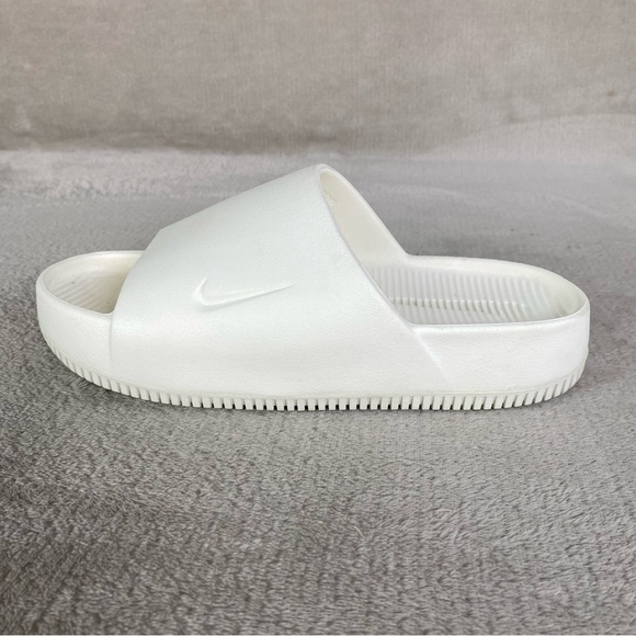 Nike Calm Slide Sandals Womens Size 7 White Water Comfort Casual NEW - Picture 2 of 9
